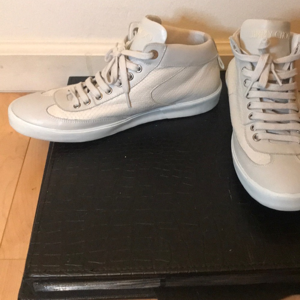 Jimmy Choo light beige sneakers 42.5 (US 9.5). - Picture 2 of 7